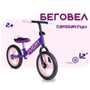 Беговел 12" COMIRON Flight фиолетовый-розовый