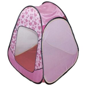 BELON Палатка детская игровая "Радужный домик" 80х55х40. Принт "Пуговицы на розовом"