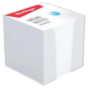 Berlingo блок для записи Premium 9 х 9 см, пластиковый бокс (ZP8608) белый 100 г/м² 1000 листов