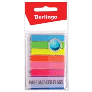 Berlingo Флажки-закладки 45х8 мм, 20 листов, 8 неоновых цветов, LSz_45080 ассорти 8 шт. 160 листов