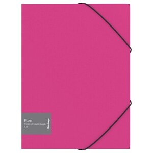 Berlingo Папка на резинке Fuze А4, пластик, розовый