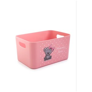 BEROSSI Корзина для детских игрушек Mommy love, цвет нежно-розовый