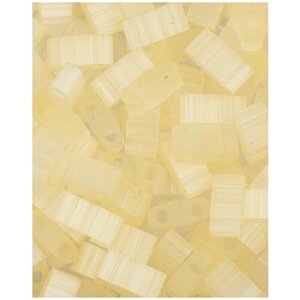 Бисер Miyuki Half Tila, с двумя отверстиями, размер 2,5х5 мм, цвет: Сатин (шелк) желтый (2554), 5 грамм