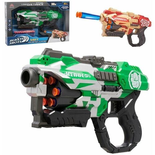Бластер игрушечный с мягкими снарядами SB546 в коробке, подарок мальчику, игрушка оружие от компании М.Видео - фото 1