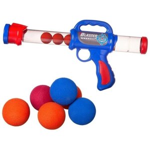 Бластер (сине-красный), стреляющий мягкими шариками