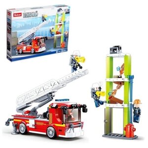 Блочный конструктор Sluban Пожарный «Пожарная машина с лестницей» 2710199827