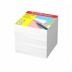 Блок бумаги для записей ErichKrause, 9 х 9 х 9 cм, белизна бумаги 98%плотность 80 г/м2, люкс, белый