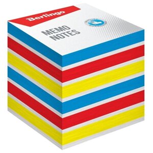 Блок для записи на склейке Berlingo "Rainbow", 8*8*8см, цветной (арт. 213982)