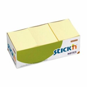 Блок самоклеящийся бумажный STICK`N 21005, 38x51, 100 л, пастель, желтый, 1шт
