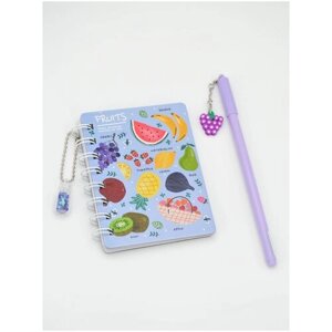 Блокнот фиолетовый и ручка