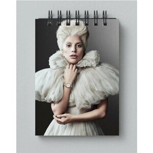 Блокнот Леди Гага, Lady Gaga №5, Размер А4, 21 на 30 см