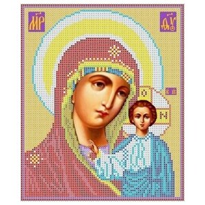 Богородица Казанская Рисунок на ткани 19х23 Каролинка ткби 4023