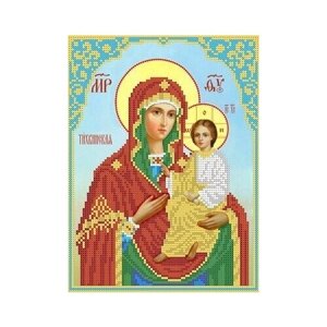 Богородица Тихвинская Рисунок на ткани 19х25 Каролинка ткби 4104