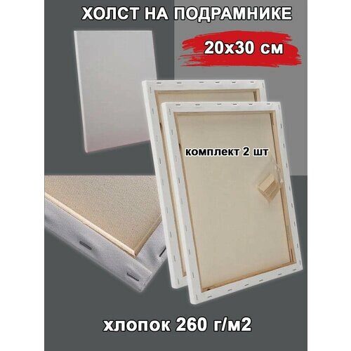 BOMEIJIA Холст на подрамнике 20х30 см, хлопок 260гр/м2 (2 шт) от компании М.Видео - фото 1