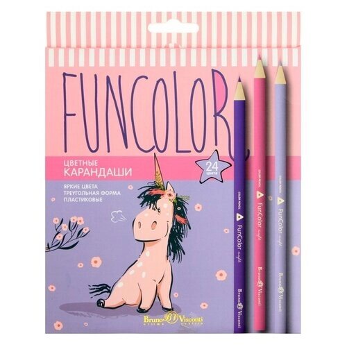 Bruno Visconti Карандаши цветные FunColor 24 цвета, 30-0062 разноцветный от компании М.Видео - фото 1