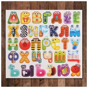 Буквы на магнитах "Алфавит" EVA, для детей и малышей, обучающие
