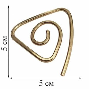 Булавка спица для вязания кос треугольник золотистый