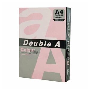 Бумага цветная DOUBLE A, А4, 80 г/м2, 500 л, пастель, розовая (арт. 115120)