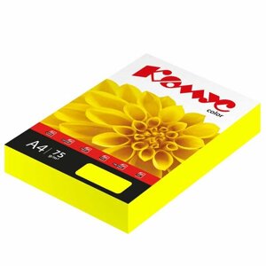 Бумага цветная Комус Color (желтый неон) 75+5гр, А4, 500 л