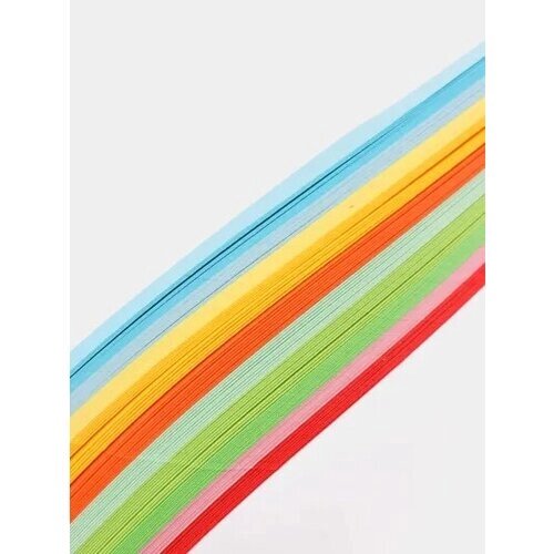 Бумага для квиллинга ширина 5 мм, микс, 10 цветов от компании М.Видео - фото 1