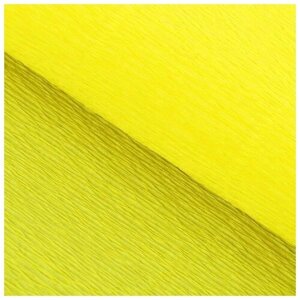 Бумага для упаковки и поделок, Cartotecnica Rossi, гофрированная, желтая, лимонная, однотонная, двусторонняя, рулон 1 шт., 0,5 х 2,5 м