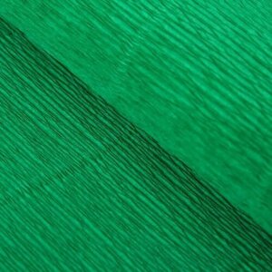 Бумага для упаковок и поделок, гофрированная, зеленая, однотонная, двусторонняя, рулон 1 шт, 0,5 х 2,5 м