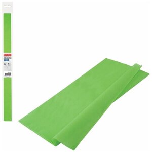 Бумага гофрированная/креповая, 32 г/м2, 50х250 см, светло-зеленая, в рулоне, BRAUBERG, 126536 В комплекте: 5шт.