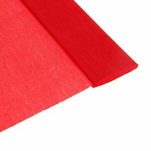 Бумага крепированная 50 x 200 см, в рулоне, 32 г/м2, красная, 10 шт.