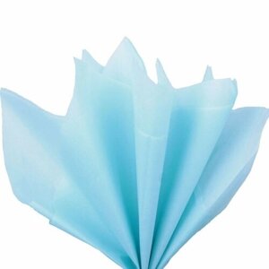 Бумага тишью голубая 76*50 см, 100 листов