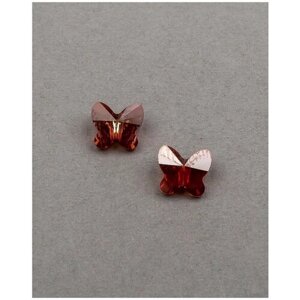 Бусины бабочки Swarovski, цвет Crystal Red Magma (001-REDM), размер 8 мм, 2 шт.
