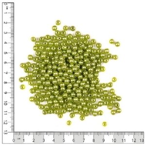 Бусины перламутровые оливковые 6 мм (35 г)
