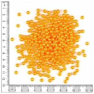 Бусины перламутровые оранжевые 6 мм (35 г)