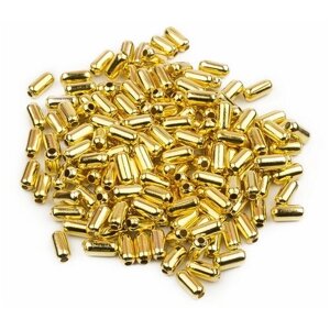 Бусины-трубочки, цвет золото, размер 5х2,5 мм, 160 штук