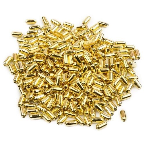 Бусины-трубочки, цвет золото, размер 5х2,5 мм, 320 штук