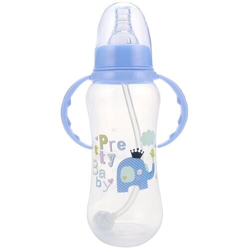 Бутылочка антиколиковая для кормления детей, для молока и воды, с ручками, 280 мл от компании М.Видео - фото 1