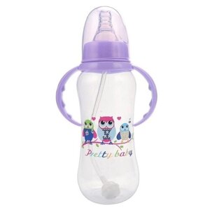 Бутылочка антиколиковая для кормления детей, для молока и воды, с ручками 280 мл