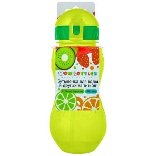 Бутылочка детская 400мл, с трубочкой и шнурком «Сочные фрукты», цвет микс от компании М.Видео - фото 1