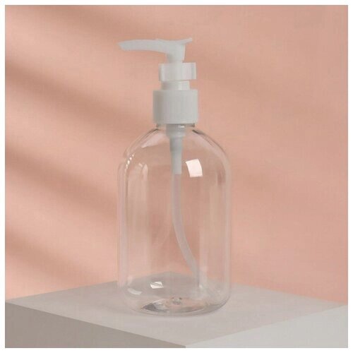 Бутылочка для хранения, с дозатором, 300 мл, цвет белый/прозрачный от компании М.Видео - фото 1