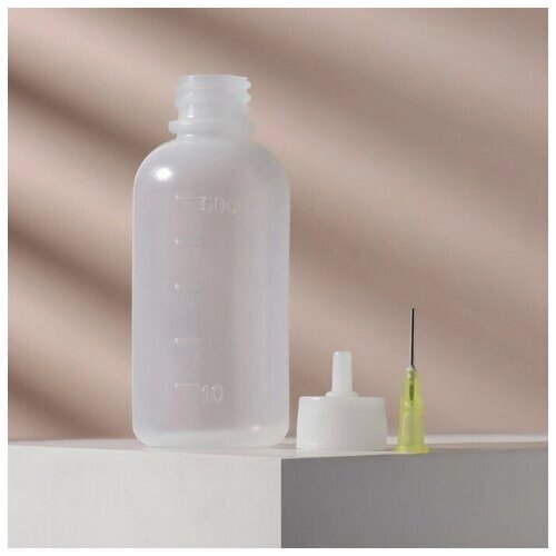 Бутылочка для хранения, с иглой, со шкалой деления, 50 мл, цвет прозрачный от компании М.Видео - фото 1