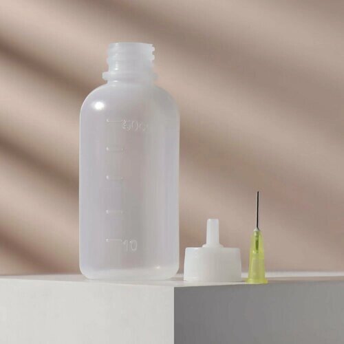 Бутылочка для хранения, с иглой, со шкалой деления, 50 мл, цвет прозрачный от компании М.Видео - фото 1