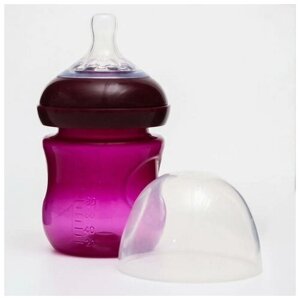 Бутылочка для кормления, 150 мл, от 0 мес, широкое горло, цвет розовый
