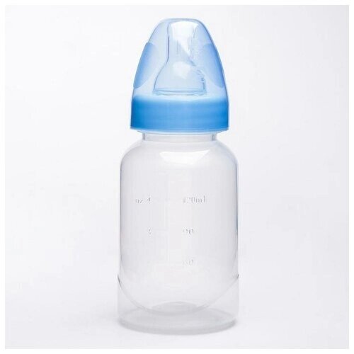 Бутылочка для кормления детская классическая, 150 мл, от 0 мес., цвет синий от компании М.Видео - фото 1