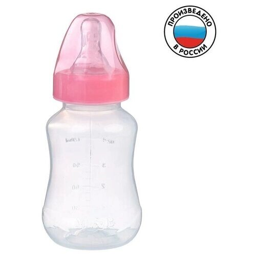Бутылочка для кормления детская приталенная, 150 мл, от 0 мес., цвет розовый микс 1шт. от компании М.Видео - фото 1