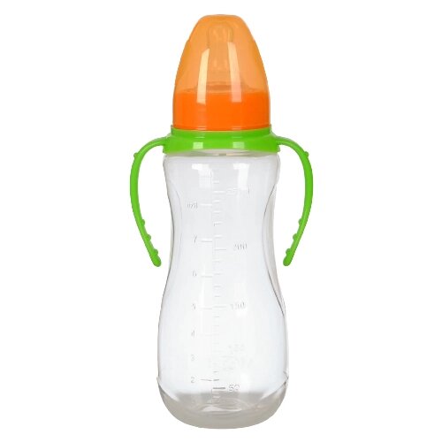 Бутылочка для кормления детская приталенная, с ручками, 250 мл, от 0 мес., цвет зелёный от компании М.Видео - фото 1