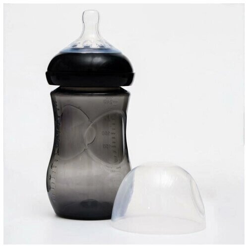 Бутылочка для кормления, Крошка Я, 260 мл., от 6 месяцев, широкое горло, цвет черный от компании М.Видео - фото 1