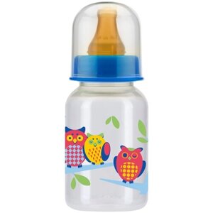 Бутылочка для кормления малышей / Бутылочка для кормления Курносики, с латексной соской, медленный поток 125 мл