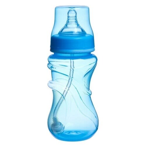Бутылочка для кормления, ТероПром, 4770836, широкое горло, от 6 мес., 300 мл, цвет голубой от компании М.Видео - фото 1