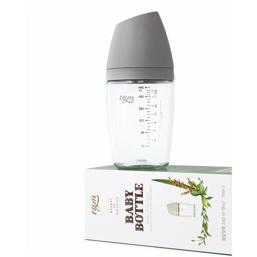 Бутылочка для кормления TGM Rice Grain Tritan 240 мл pure white от компании М.Видео - фото 1