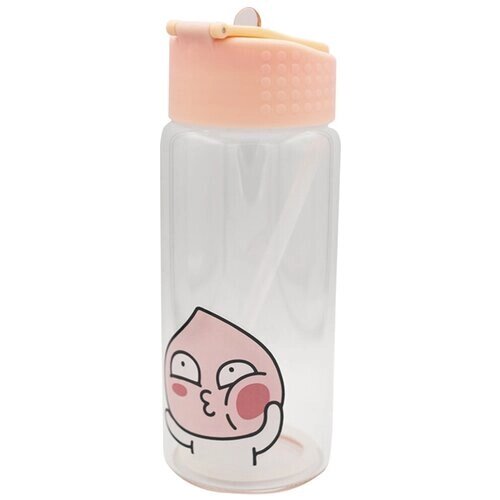 Бутылочка-поильник с трубочкой, 300 мл, цвет розовый, 17х7х7 см, Baby Fox BF-BTL2-06 от компании М.Видео - фото 1