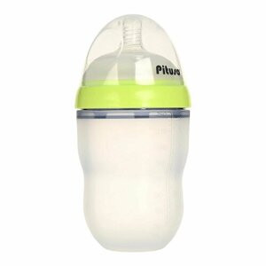 Бутылочка силиконовая для кормления новорожденных 250 мл Pituso